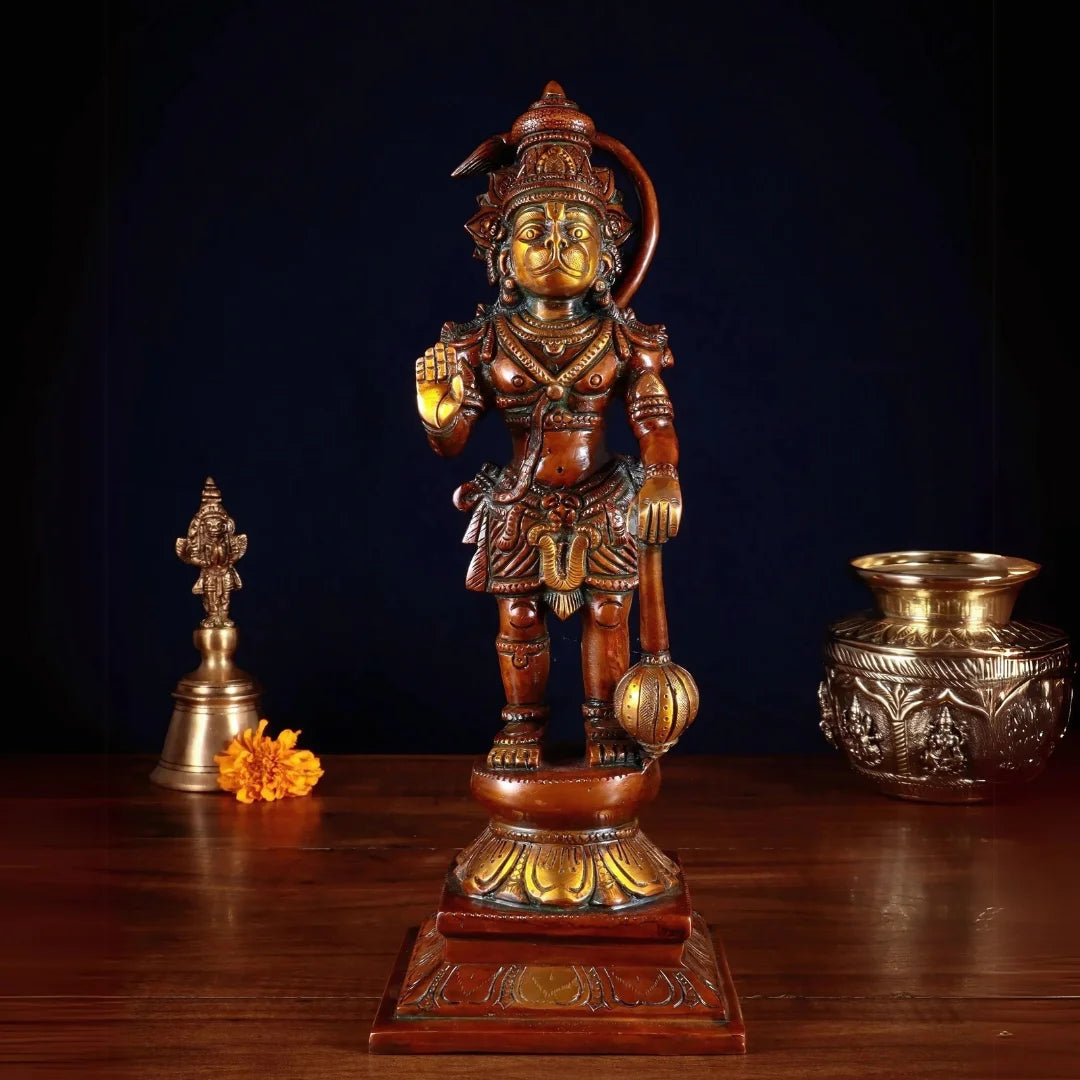 Lord Hanuman Brass Idol 6 DZYN Furnitures lord-hanuman-brass-idol-6-dzyn-furnitures