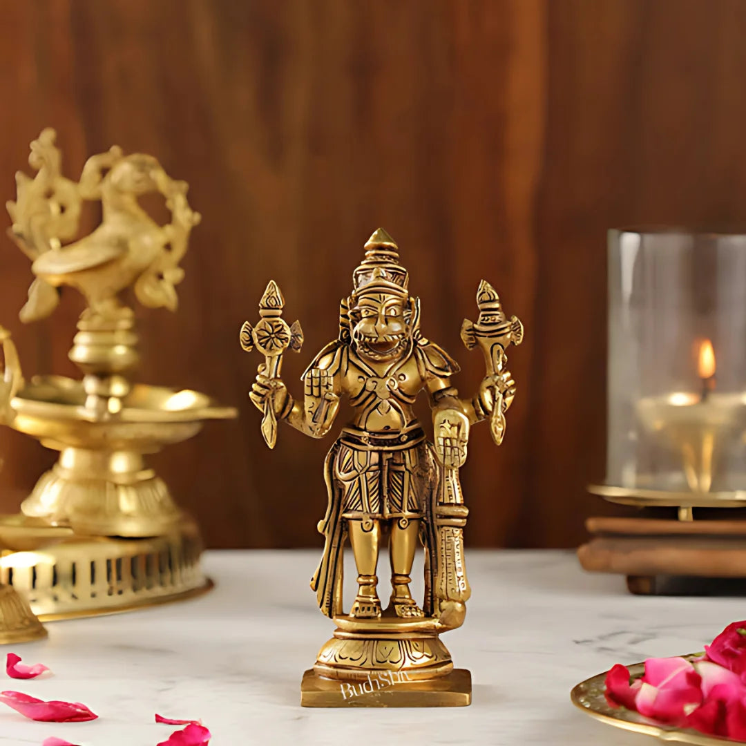 Lord Narasimha Brass Idol lifestyle view
