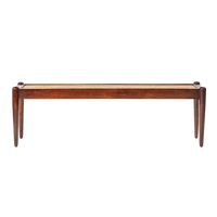 Madhurya Teak Wood Bench (Teak) Front view