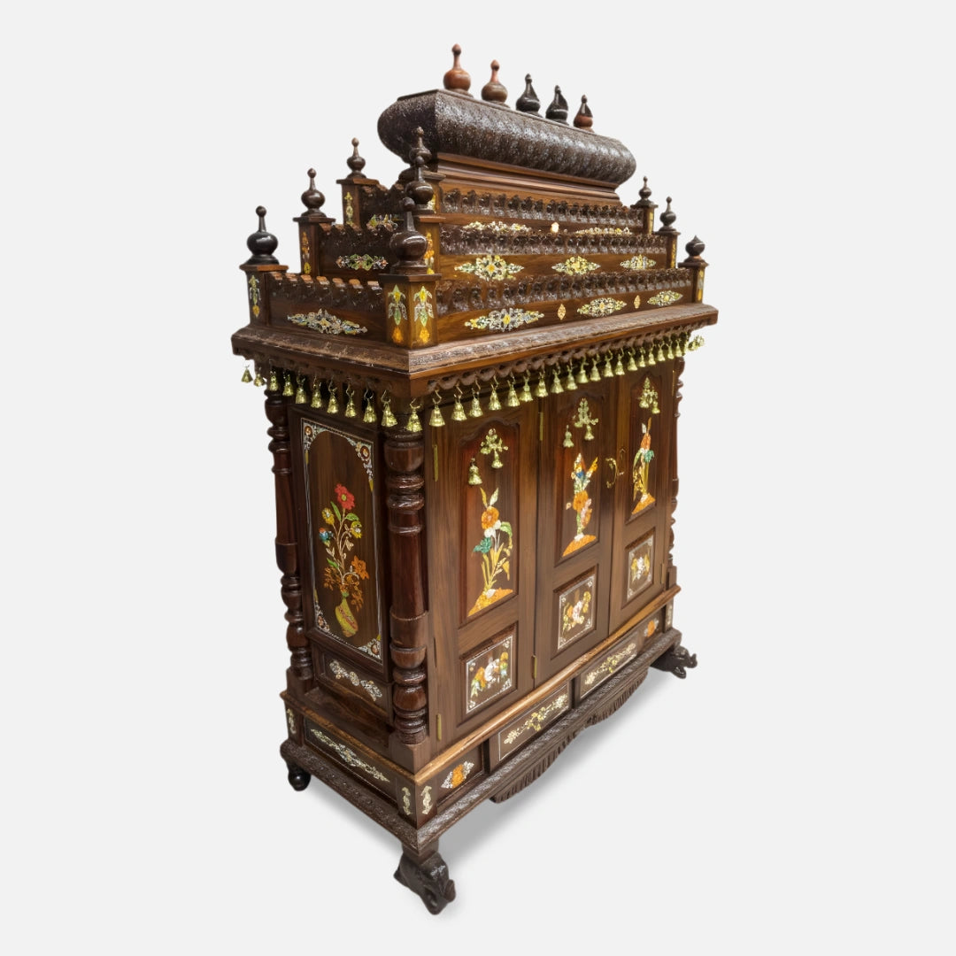 Mahaprabh Teak Wood Mandap (Brown) side angel