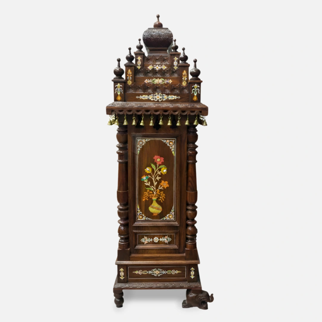 Mahaprabh Teak Wood Mandap (Brown) side view