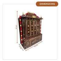 Mahatejas Teak Wood Mandap (Brown) dimensions