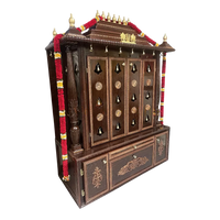 Mahatejas Teak Wood Mandap (Brown) side angle