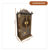 Mahima-Teak-Woo-Mandap-Brown Gold-dimensions