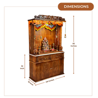 Mantrika Teak Wood Mandap (Teak) Dimensions