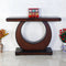 Maronze Solid Wood Console Table (Brown) lifestyle view