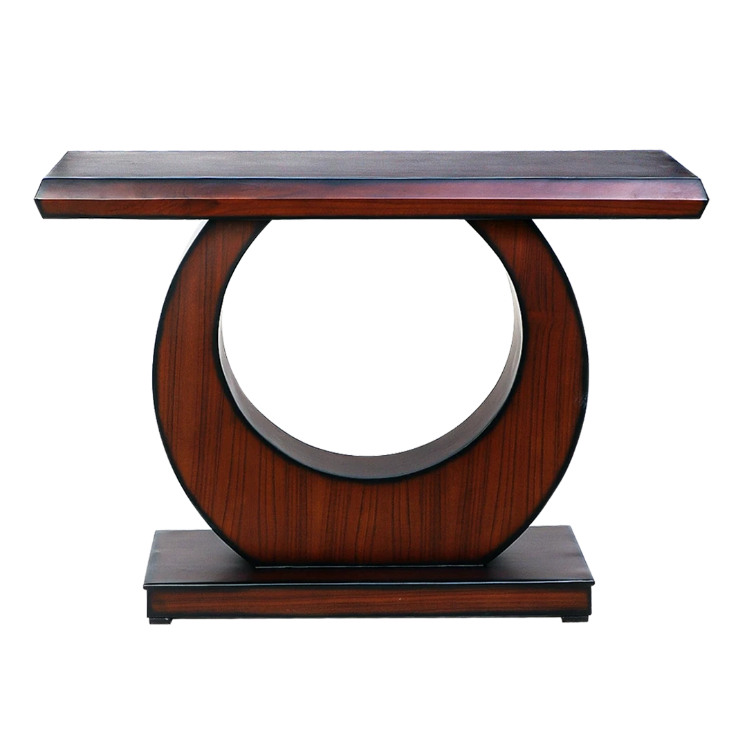 Maronze Solid Wood Console Table in Brown color front view