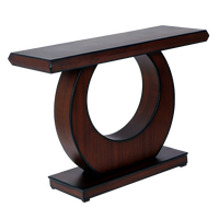 Maronze Solid Wood Console Table in Brown color 45° side view