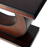 Maronze Solid Wood Console Table in Brown color zoom view top