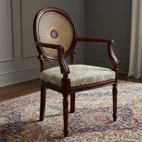 Mavric Teak Wood Arm Chairs (Brown)lifestyle view