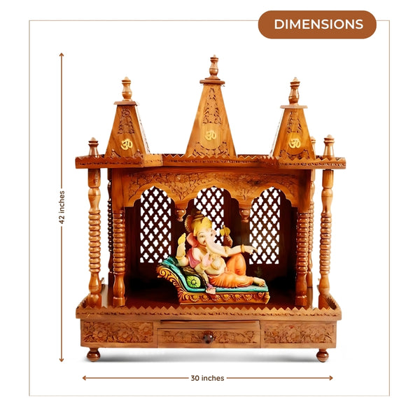 Meenakshi Teak Wood Mandir (Teak) dimensions