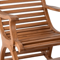 Mince Teak Wood Rocking Chair (Teak) zoom view