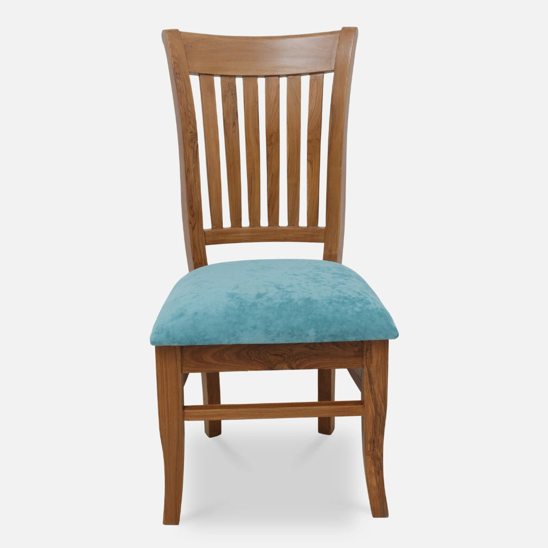 Moltena Teak Wood Dining Chair (Teak) front view