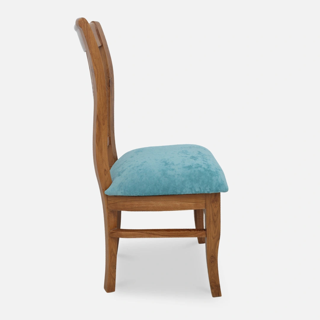 Moltena Teak Wood Dining Chair (Teak) side view