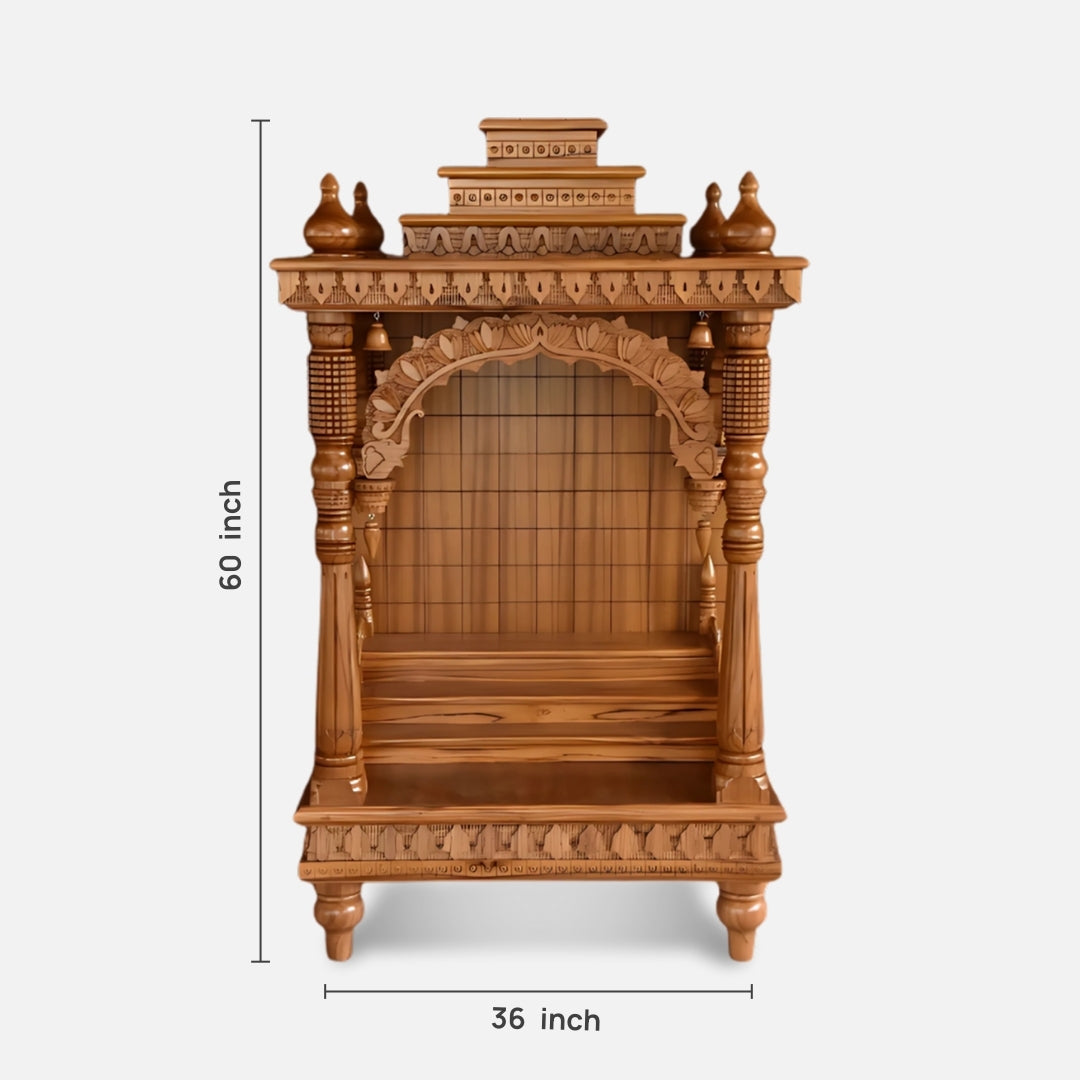 Nivriti Teak Wood Mandap (Teak) dimensions