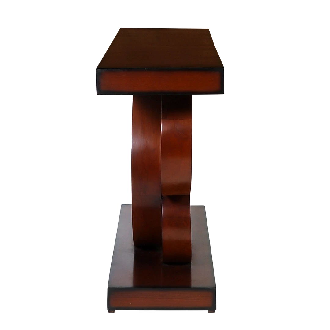 Noble Solid Wood Console Table in Brown color side view