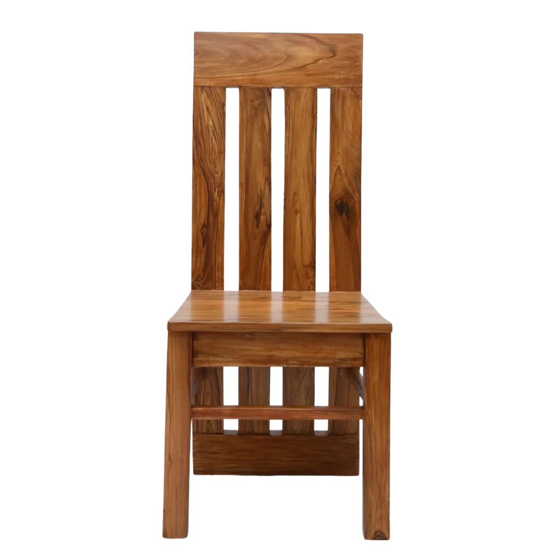 Oakra Teak Wood Dining Chair (Teak)