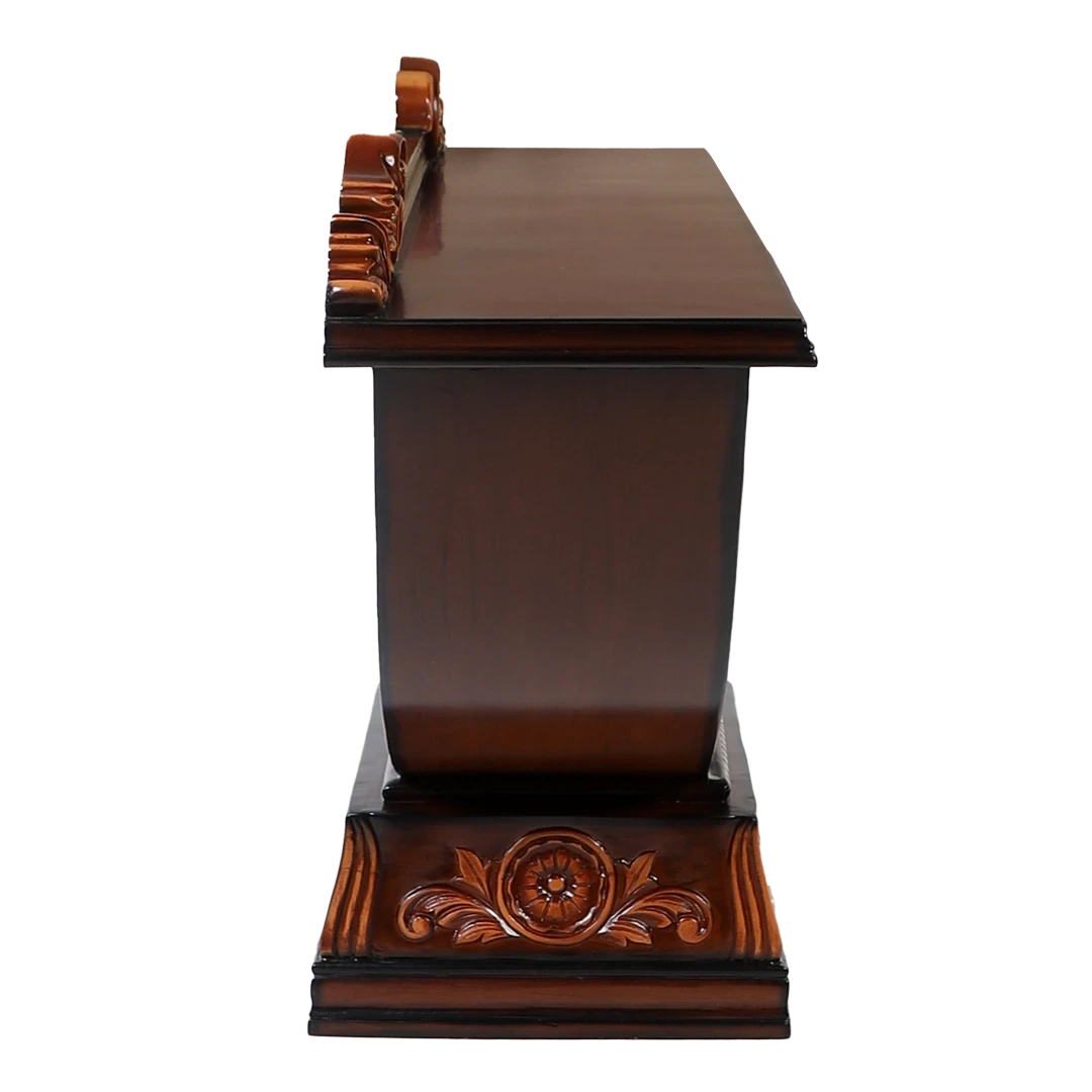 Ohsio Solid Wood Console Table in Brown Gold color side view
