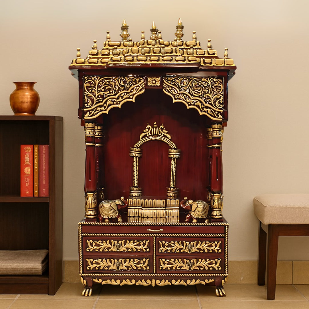 Padmavasa Teak Wood Mandap (Bown Gold) lifestyle view