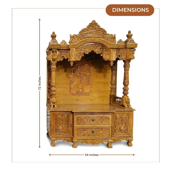 Padmavedi Teak Wood Mandap (Teak) dimensions
