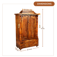 Padmavik Teak Wood Mandap (Teak) Dimensions