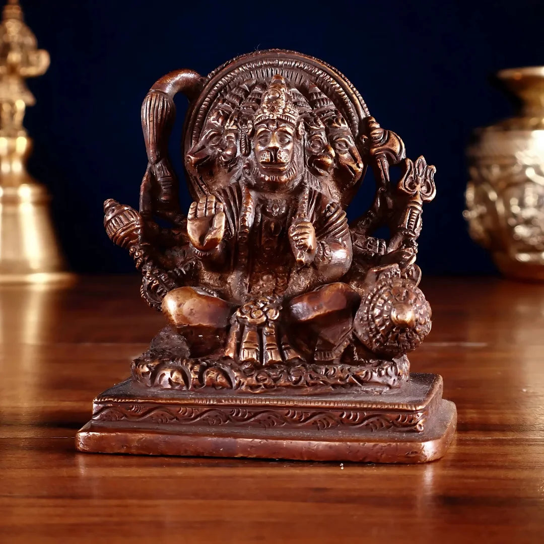 Panchamukhi Hanuman Brass Idol 4 lifestyle view