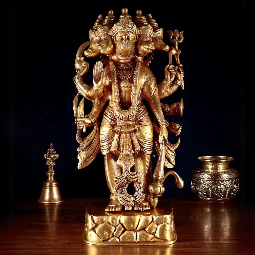 Panchamukhi Hanuman Brass Idol 5 lifestyle view