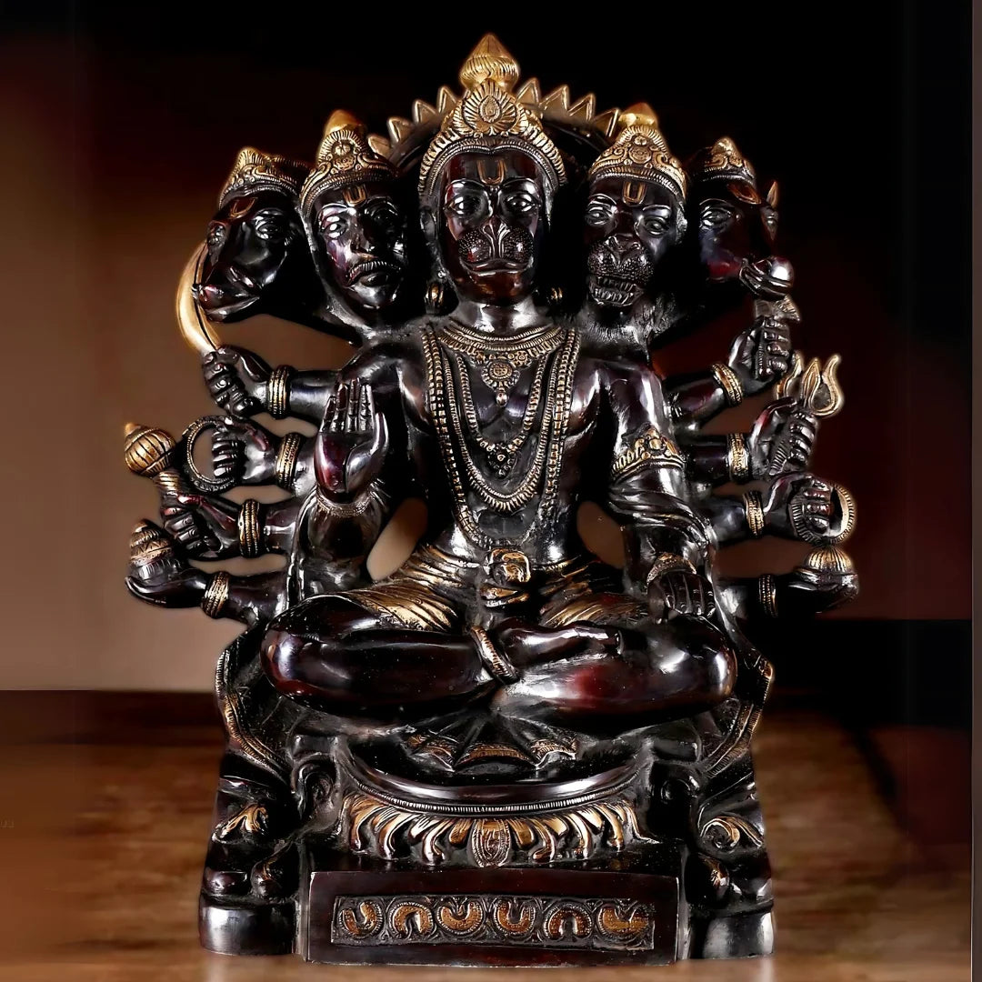 Panchamukhi Hanuman Brass Idol 8 lifestyle view