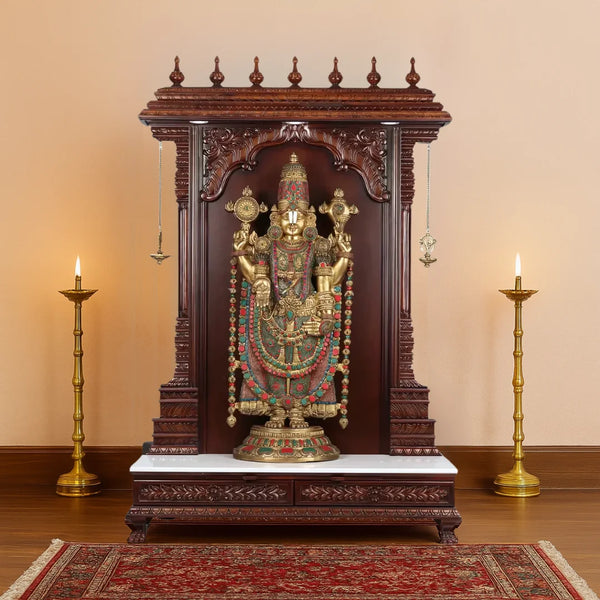 Param Teak Wood Mandap (Brown) life style view