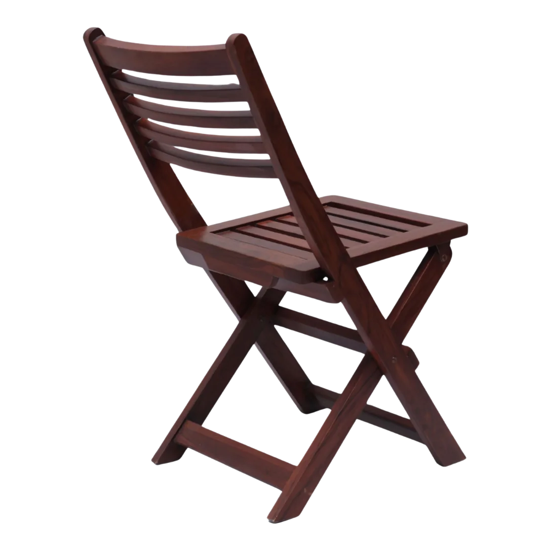 Portico Solid Wood Living Room Chair (Brown) back angle