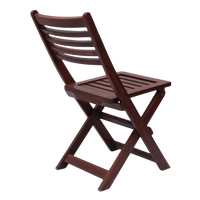 Portico Solid Wood Living Room Chair (Brown) back angle