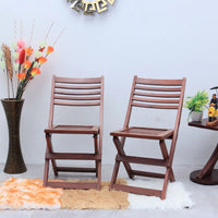 Portico Solid Wood Living Room Chair (Brown) Lifestyle Image