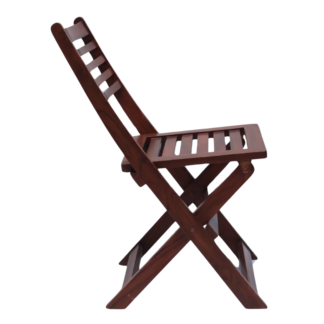 Portico Solid Wood Living Room Chair (Brown) side view