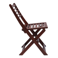 Portico Solid Wood Living Room Chair (Brown) side view