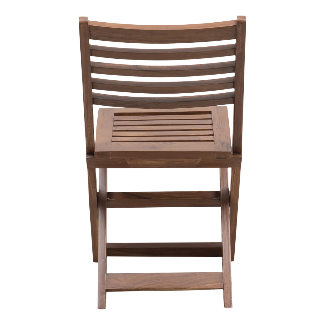 Portico Solid Wood Living Room Chair backside view (Teak)