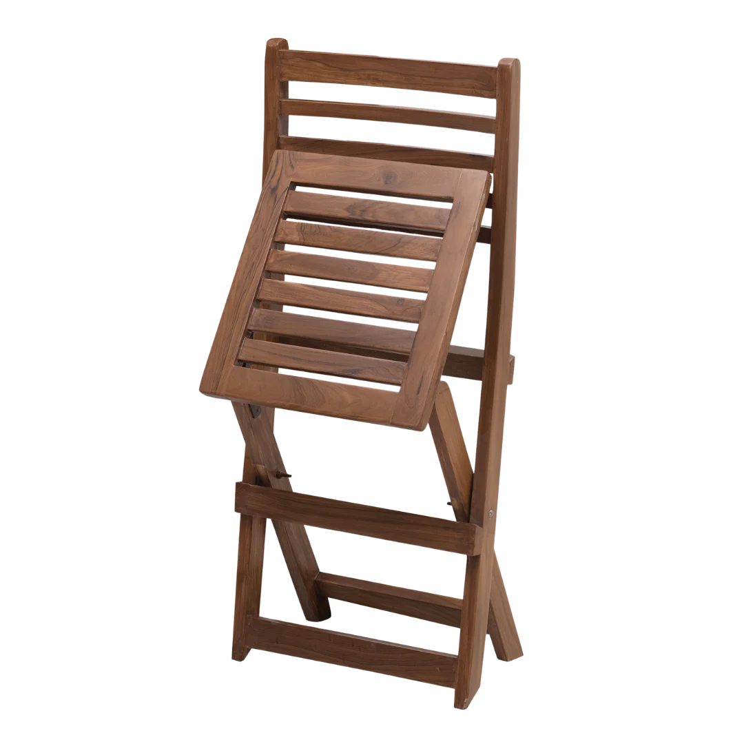 Portico Solid Wood Living Room Chair folding image (Teak)