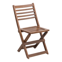 Portico Solid Wood Living Room Chair side view (Teak)