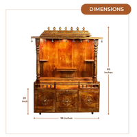 Pranavya Teak Wood Mandap (Teak) Dimension