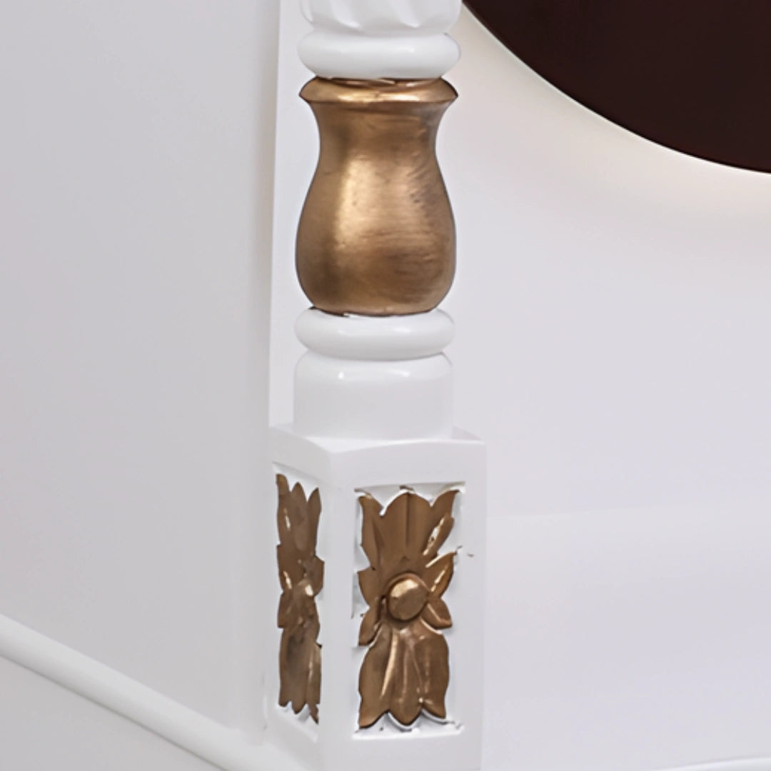 Prarthika Teak Wood Mandap (White) close view
