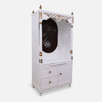 Prarthika Teak Wood Mandap (White) side angle