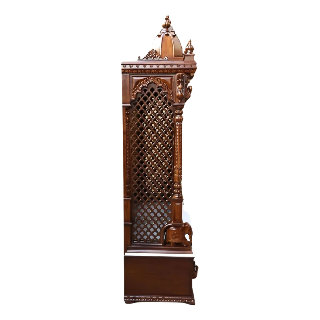 Prarthya Teak Wood Mandap (Brown) side view