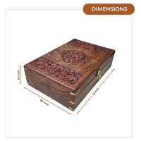 Premium Teakwood Pooja Box (Large) dimensions