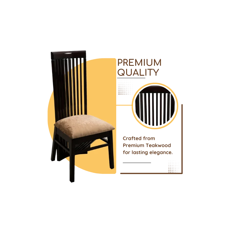 Product Hotspot of Luxra Teak Wood Dining Chair (Brown Gold)
