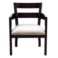 Projakto Teak Wood Living Room Chair in Brown color front view
