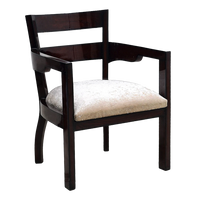 Projakto Teak Wood Living Room Chair in Brown color 45° side view