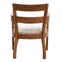 Projakto Teak Wood Living Room Chair in Teak Biege color back view