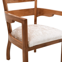 Projakto Teak Wood Living Room Chair in Teak Biege color zoom view seat