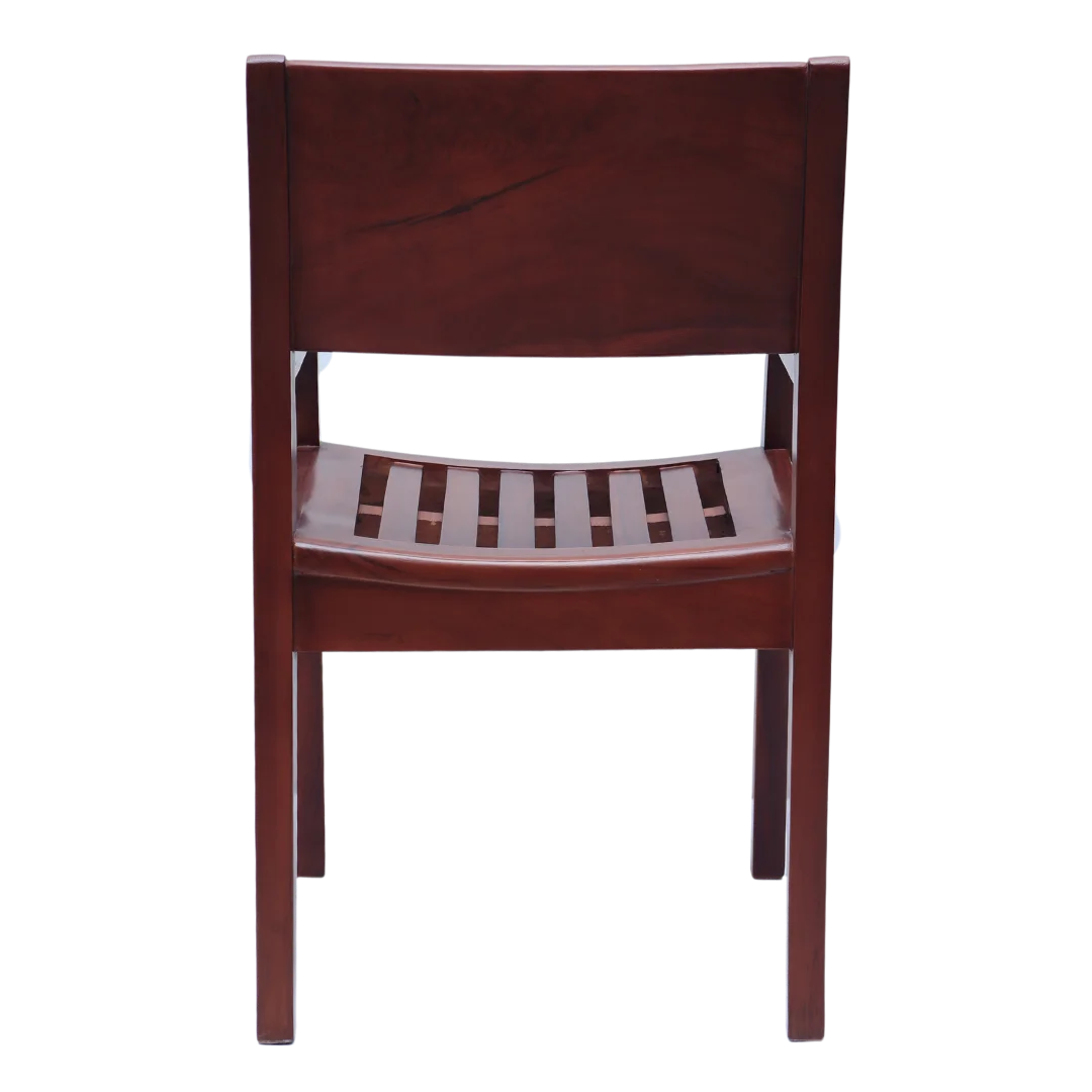 Raviso Teak Wood Bedroom Chairs (Brown) Back View