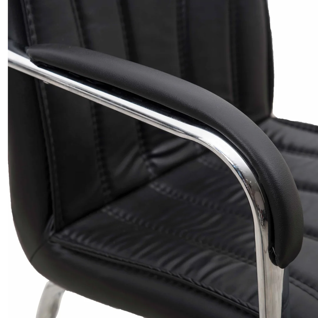 Restry Visitor Chair with Armrest(Black) zoom view
