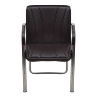 Restry Visitor Chair with Armrest(Brown) Front view